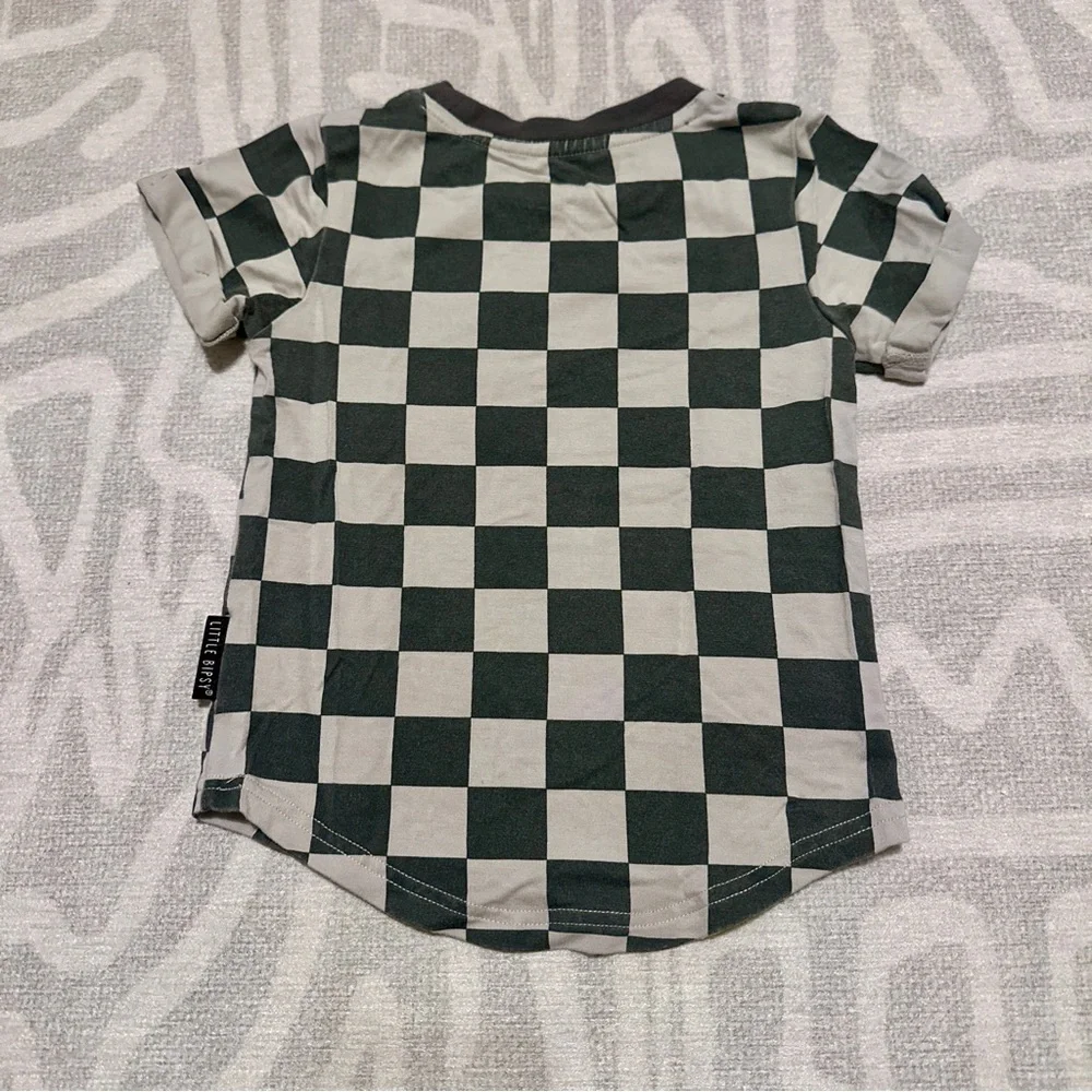 Little Bipsy Pewter Checked Tee - Picture 2 of 2